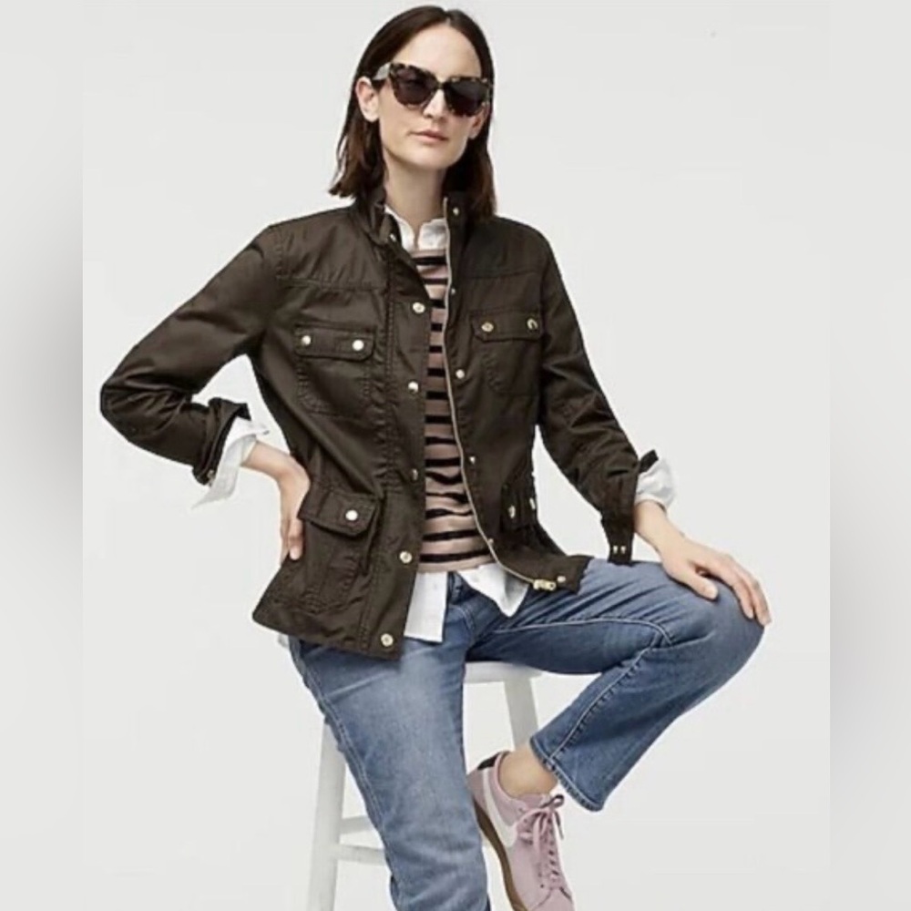 J. Crew Relaxed Boyfriend Field Waxed Jacket Small